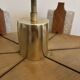 Vintage Scandinavian chandelier 6 lights – Wood and frosted Perspex – 1960s/70s