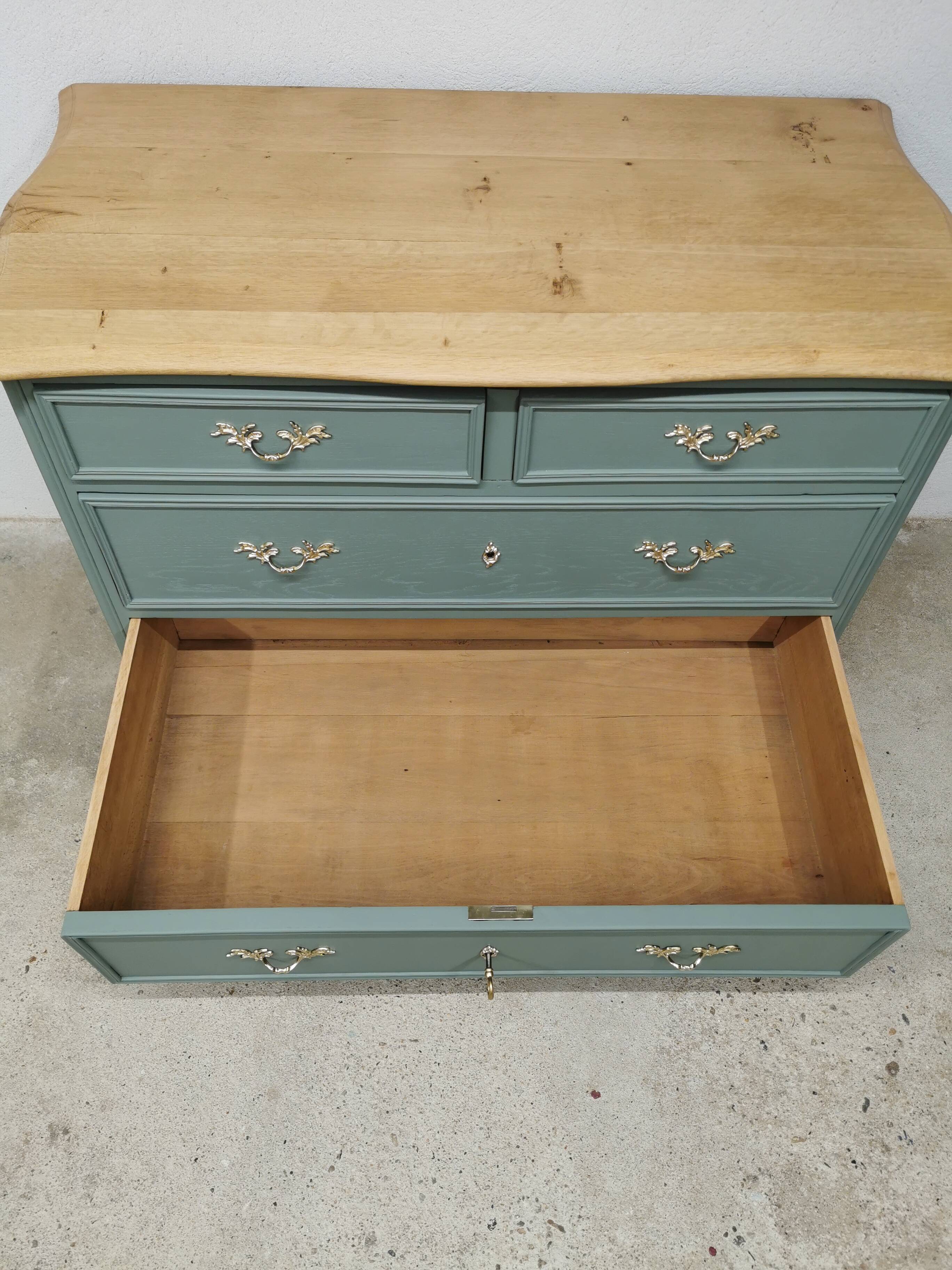 Vintage oak commode, renovated