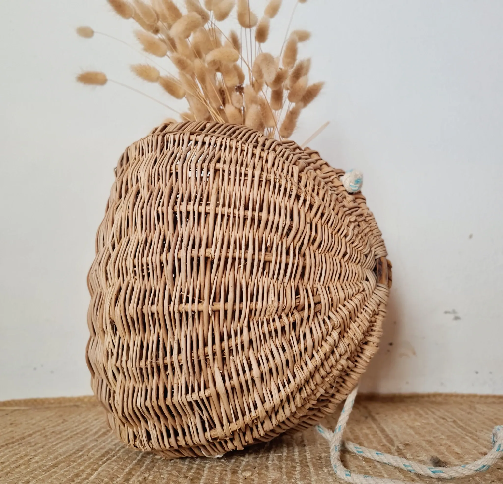 Old Woven Willow Fishing Basket