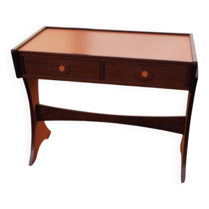 console bureau bois acajou