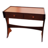 Mahogany and formica console desk, 70s design.