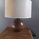 Table lamp foot ball dark solid wood Tournerie du sou, France