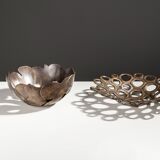 Solid brass decorated fruitbowl