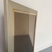 Old Belgo Chrome mirror bronze glass design from the 70s vintage