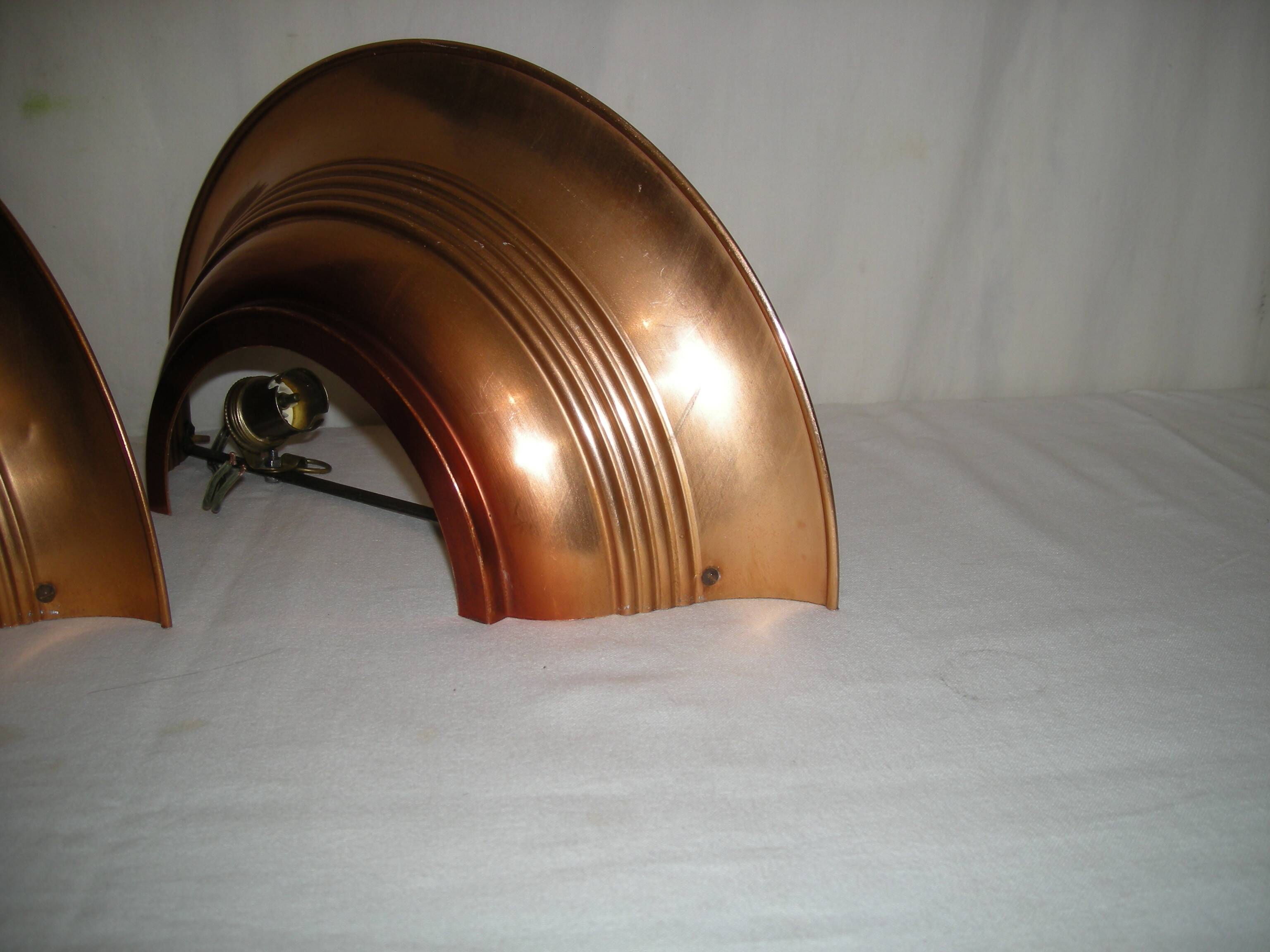 Art Deco half-moon wall lamp from the 1930s