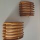 Pair of vintage bamboo sconces