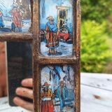 Miroir ancien en verre inversé