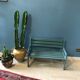 Slatted bench bluish green for children