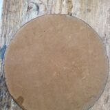 Solid wood letters vintage round beveled mirror