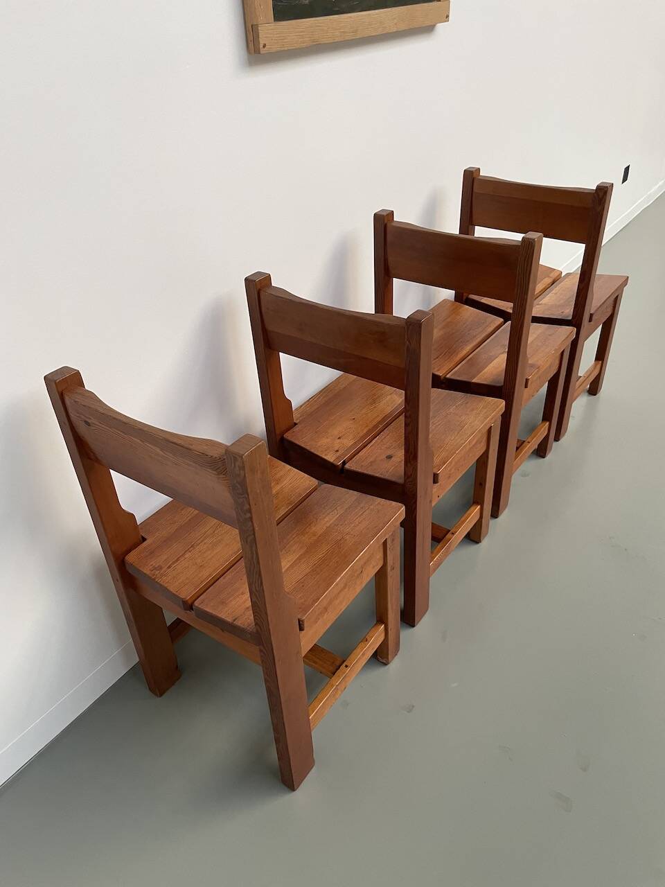 Set of table and 4 chairs, 60s mountain furniture