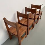 Set of table and 4 chairs, 60s mountain furniture