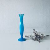 Old vase in blue opaline
