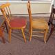 Set of 8 wooden bistro chairs bar mismatched