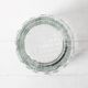 Vintage Solid Heavy Clear Hand Pressed Glass Flower Vase / Italy / 1960s