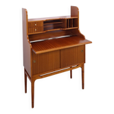 Bureau secrétaire en provenance de Suède avec tiroirs et espace de rangement.