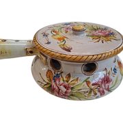Scaldino in Ceramica Dipinto a Mano – Stile Deruta – Vintage da Collezione