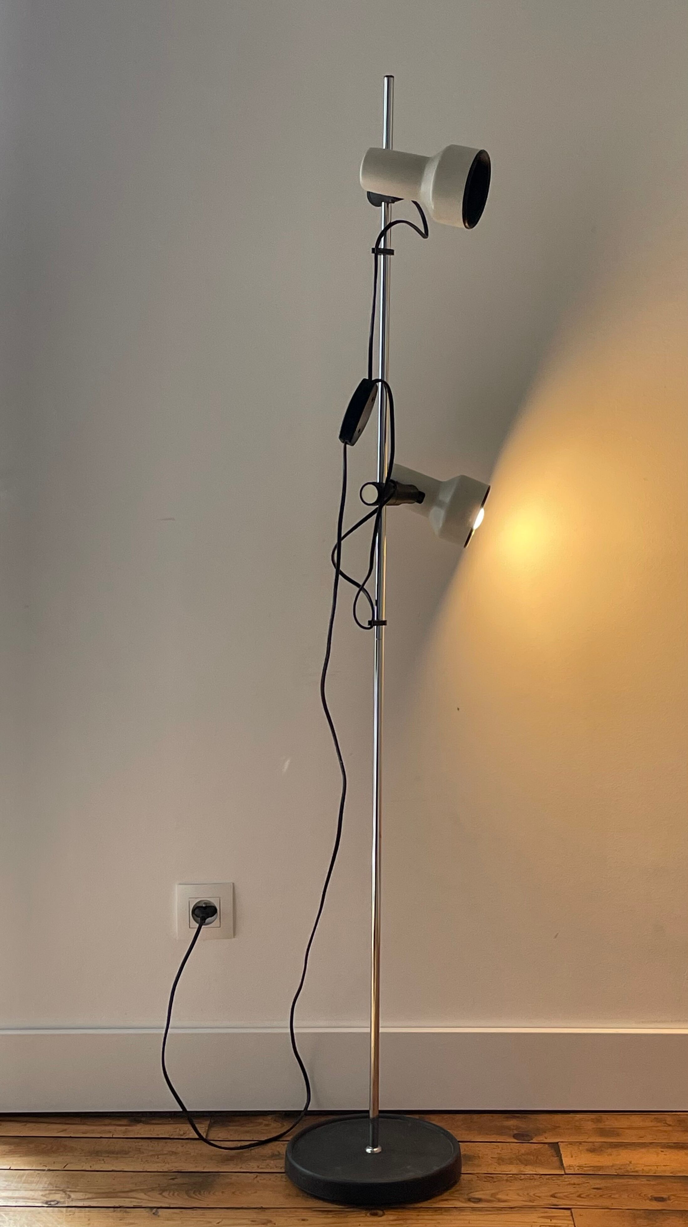 Two-light floor lamp published by Hustadt Leuchten, 1970s