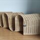 Porte revue mural vintage rotin osier