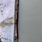 Oil on canvas by the pond signed P.Cario