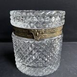 Cylindrical box – Crystal and gilded bronze