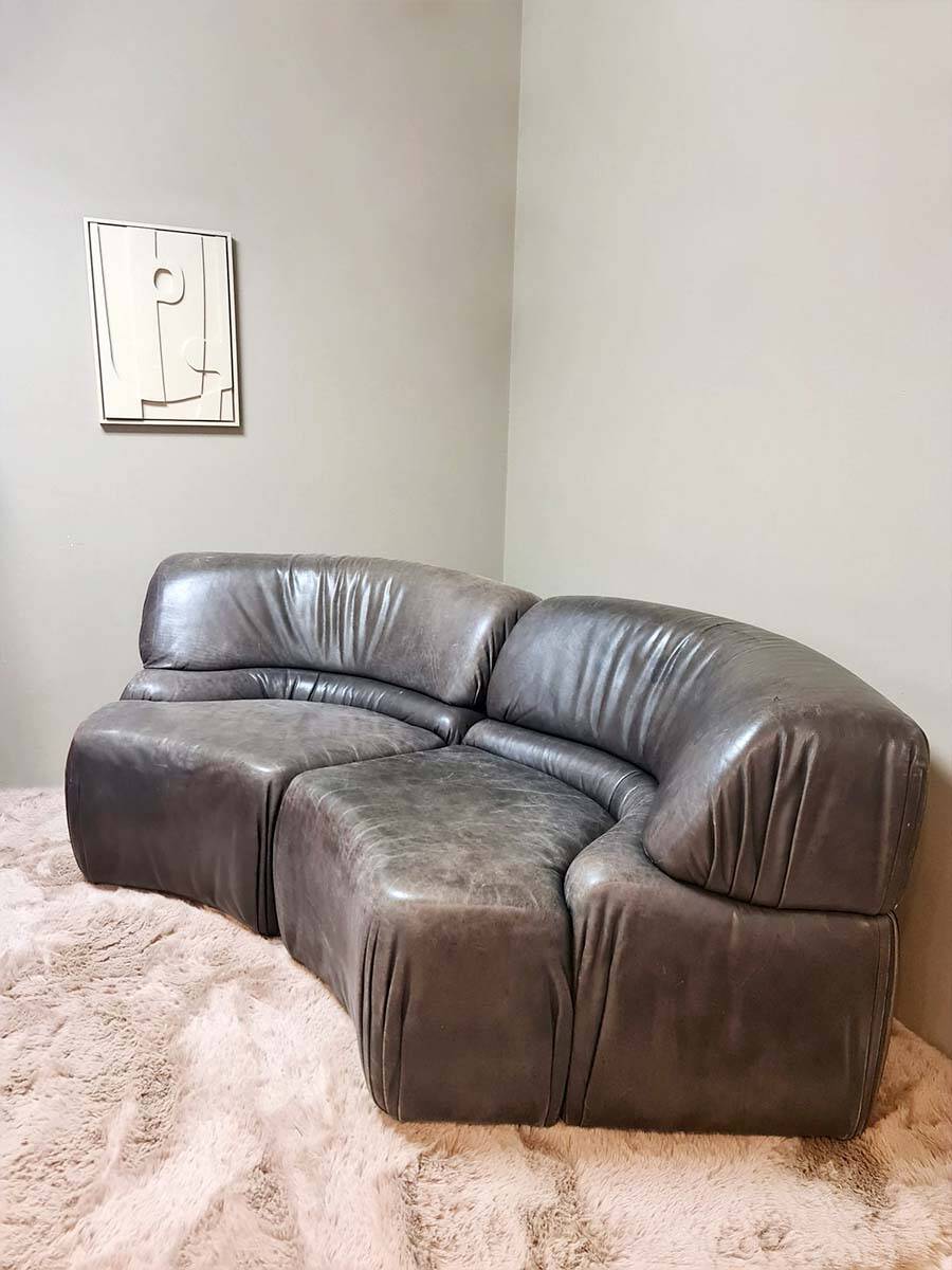 Vintage leather modular sofa Cosmos DS-28 De Sede 1970