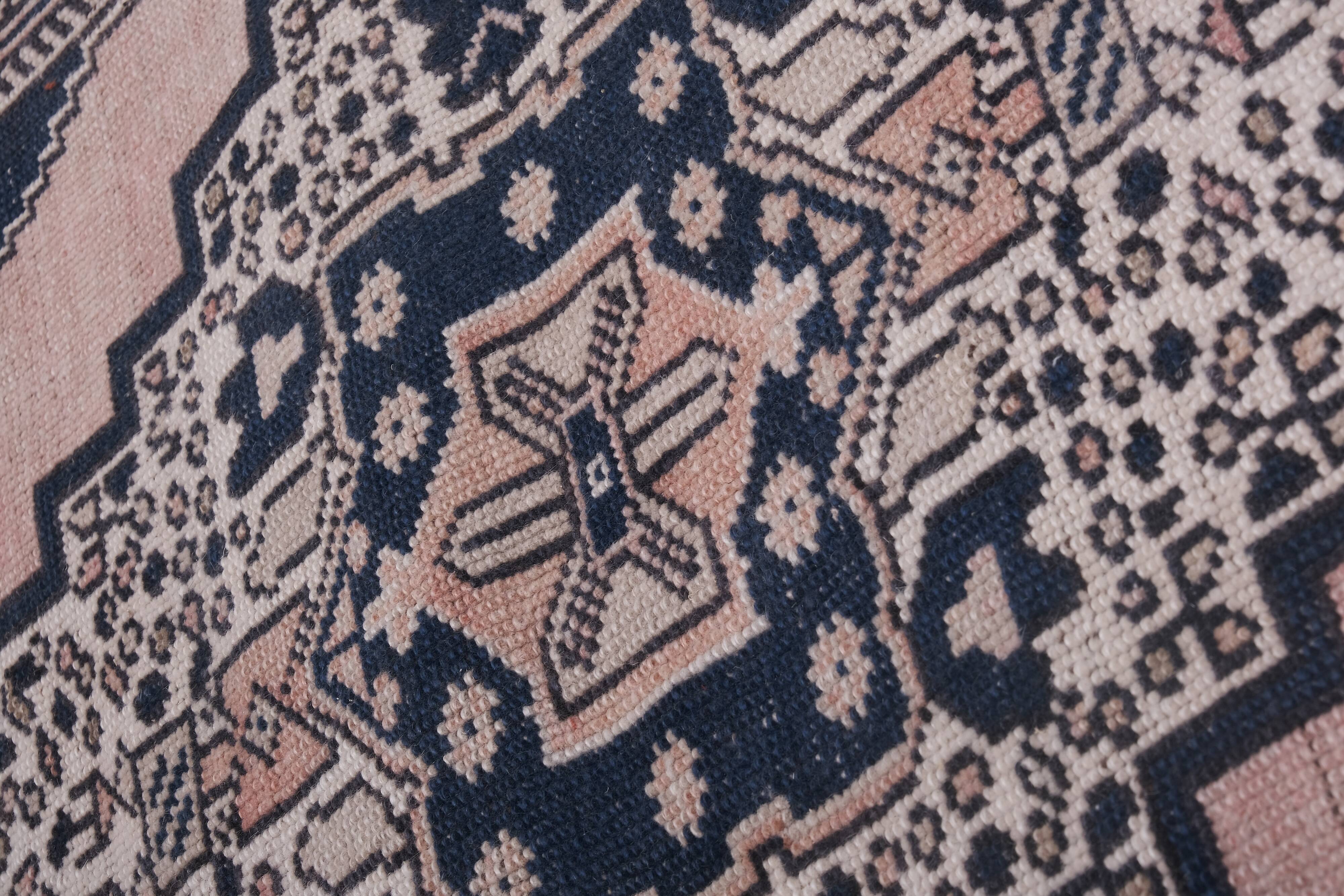 Tapis vintage turc de Oushak, tissé à la main 123x207 cm