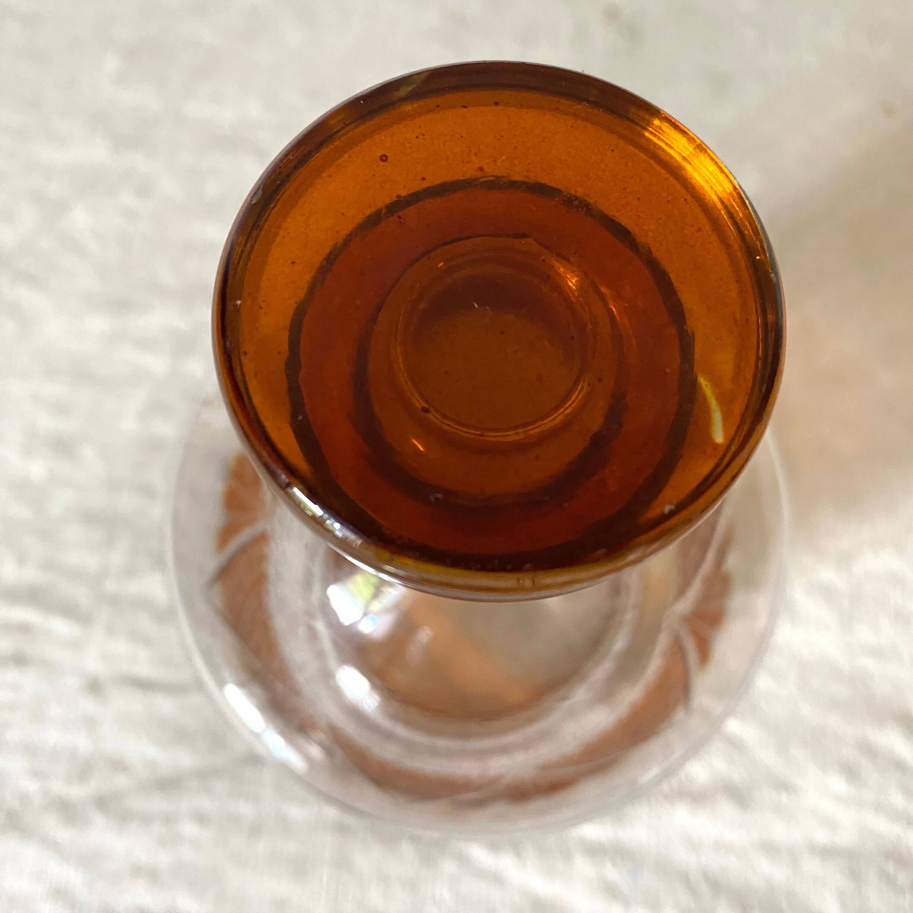 Overlay crystal decanter