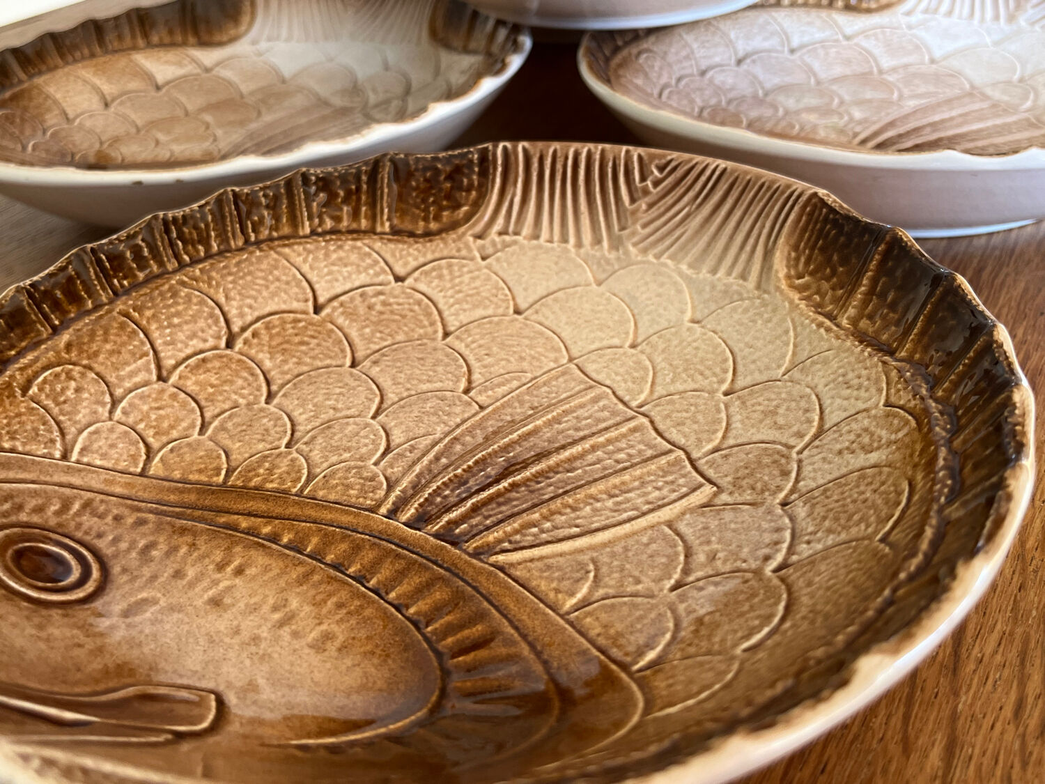 Assiettes creuses faïence - poisson