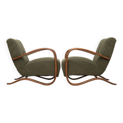 Fauteuils H-269 par Jindřich Halabala, Tchécoslovaquie, années 1930, ensemble de 2
