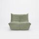 Olive green cotton armchair Togo