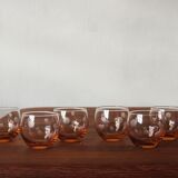Vintage roly poly glasses 1940 set of 6