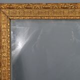 Old frame gilded stucco wood 56x46.5 cm, foliage 50.4x38.4 cm + old glass SB
