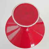 Vintage 1950 red italian ceramic vase 50s retro spaghetti rockabilly