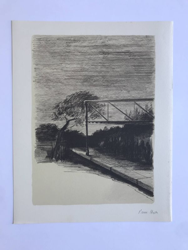 Pierre skira, le canal, 1978. lithographie originale signée au crayon