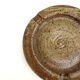 Vintage speckled brown glazed stoneware ashtray