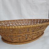 Braided wicker basket