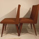 Pair of vintage chairs 1950s tweed and wood