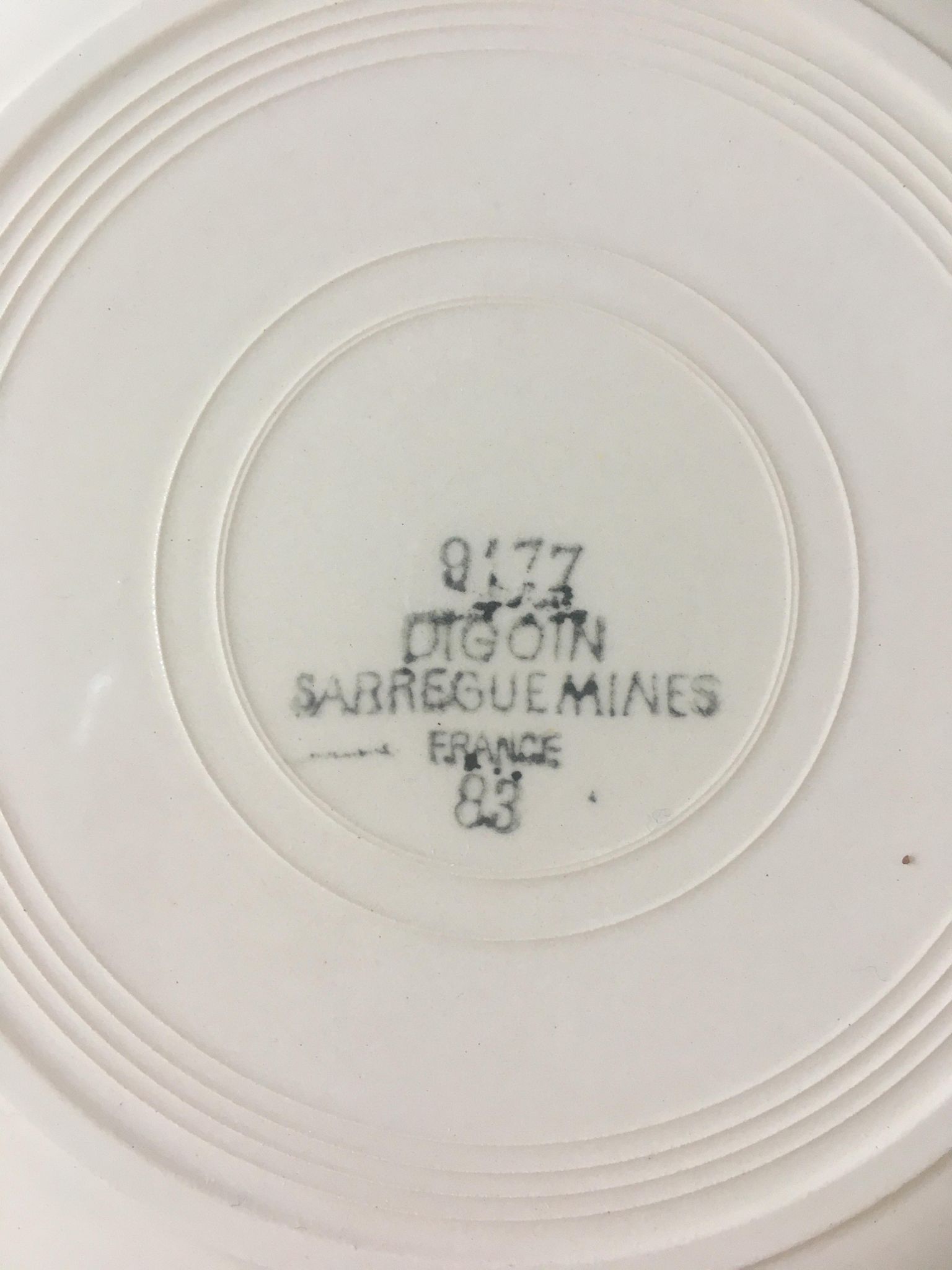 Ancient hollow plates Digoin Sarreguemines