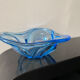 Large light blue Murano fruit bowl