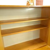 Armoire en placage Hellerau avec pieds et tiroirs en acier