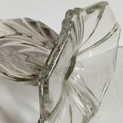 Art-Deco high foot vase in molded crystal early twentieth century