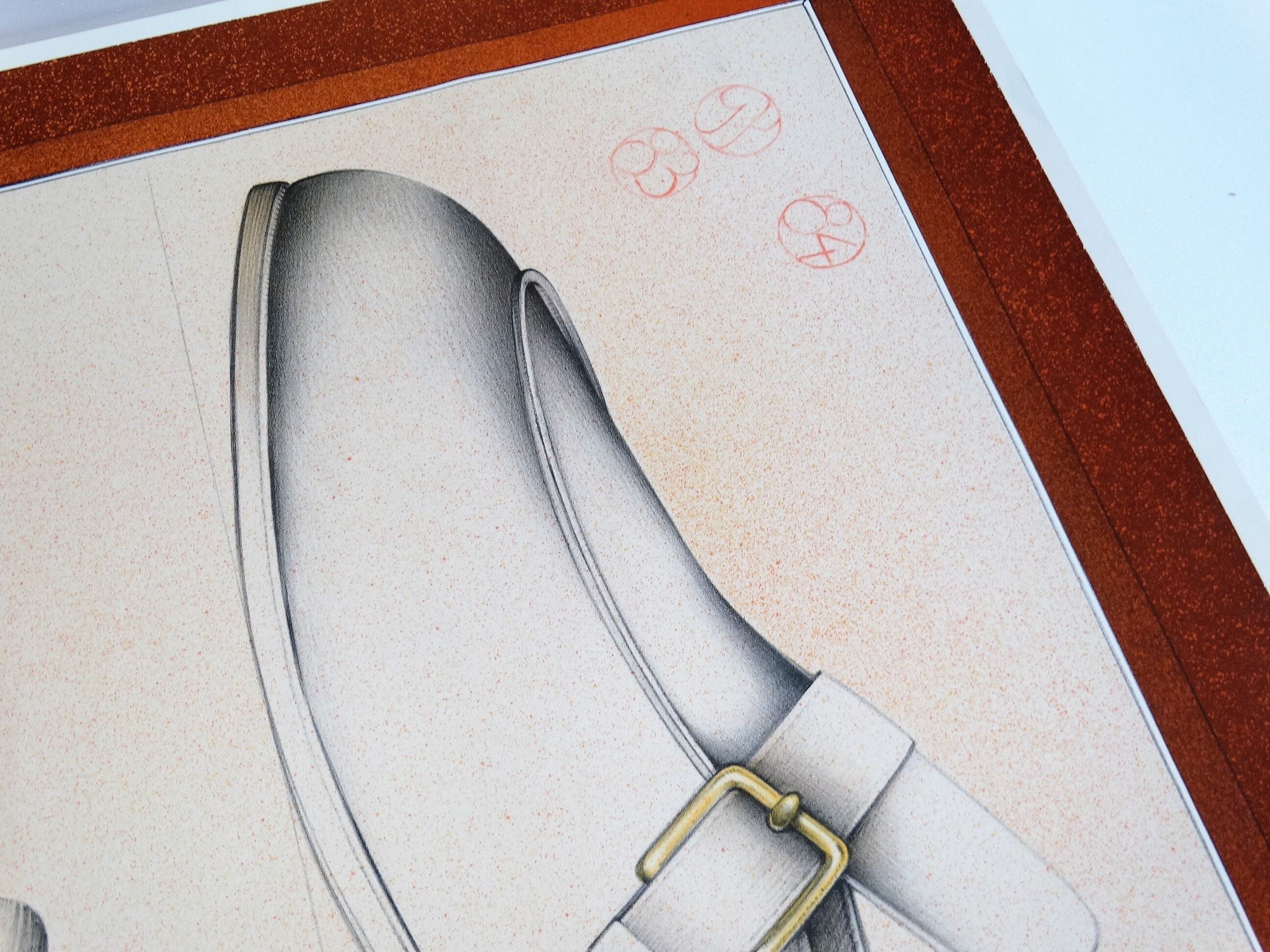 Displays JOHN LOBB PARIS Shoes lithography 80s shoes