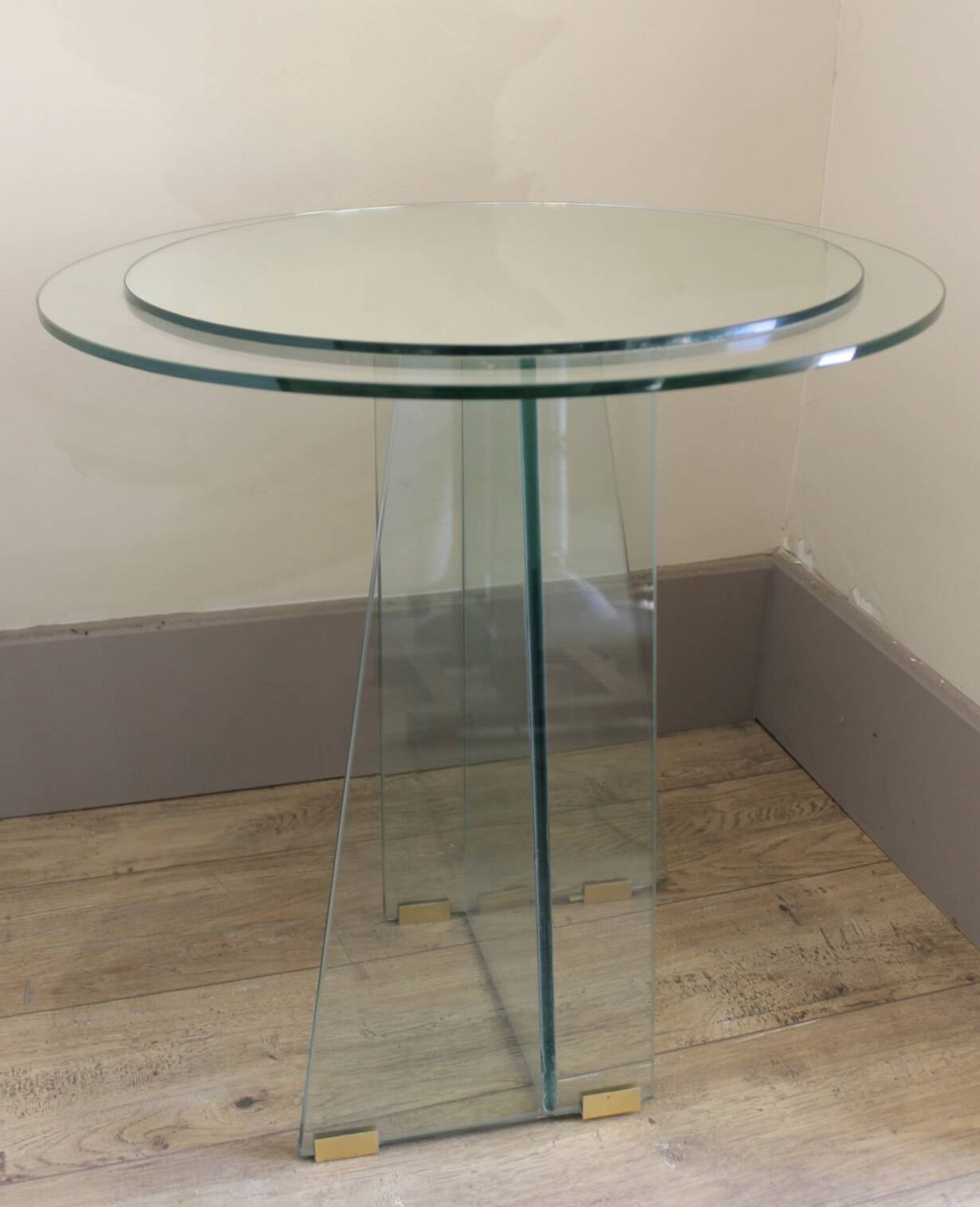 Glass gueridon, 1970
