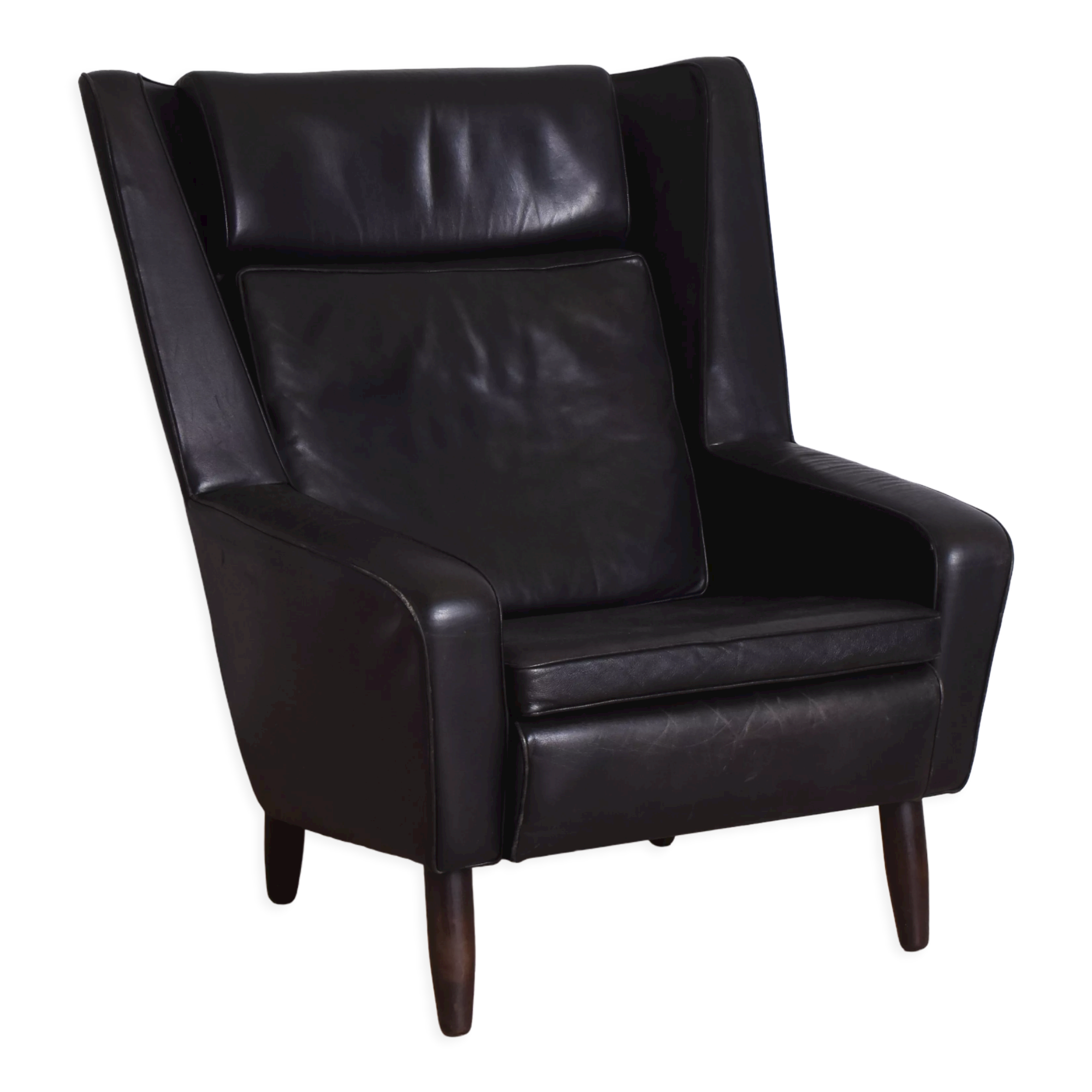 Scandinavian leather armchair, 1960s