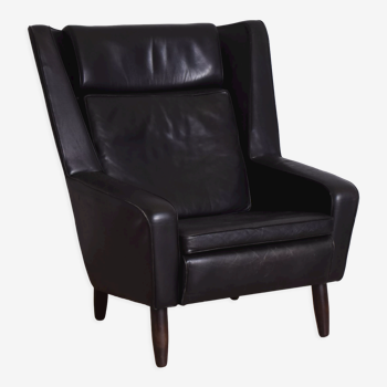 Scandinavian leather armchair, 1960s
