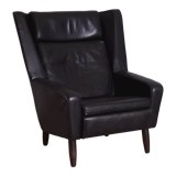 Scandinavian leather armchair, 1960s