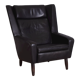 Scandinavian leather armchair, 1960s