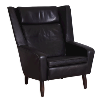 Scandinavian leather armchair, 1960s