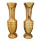 Pair of large Czechoslovakian wooden vases, mixed woods, 1960s
