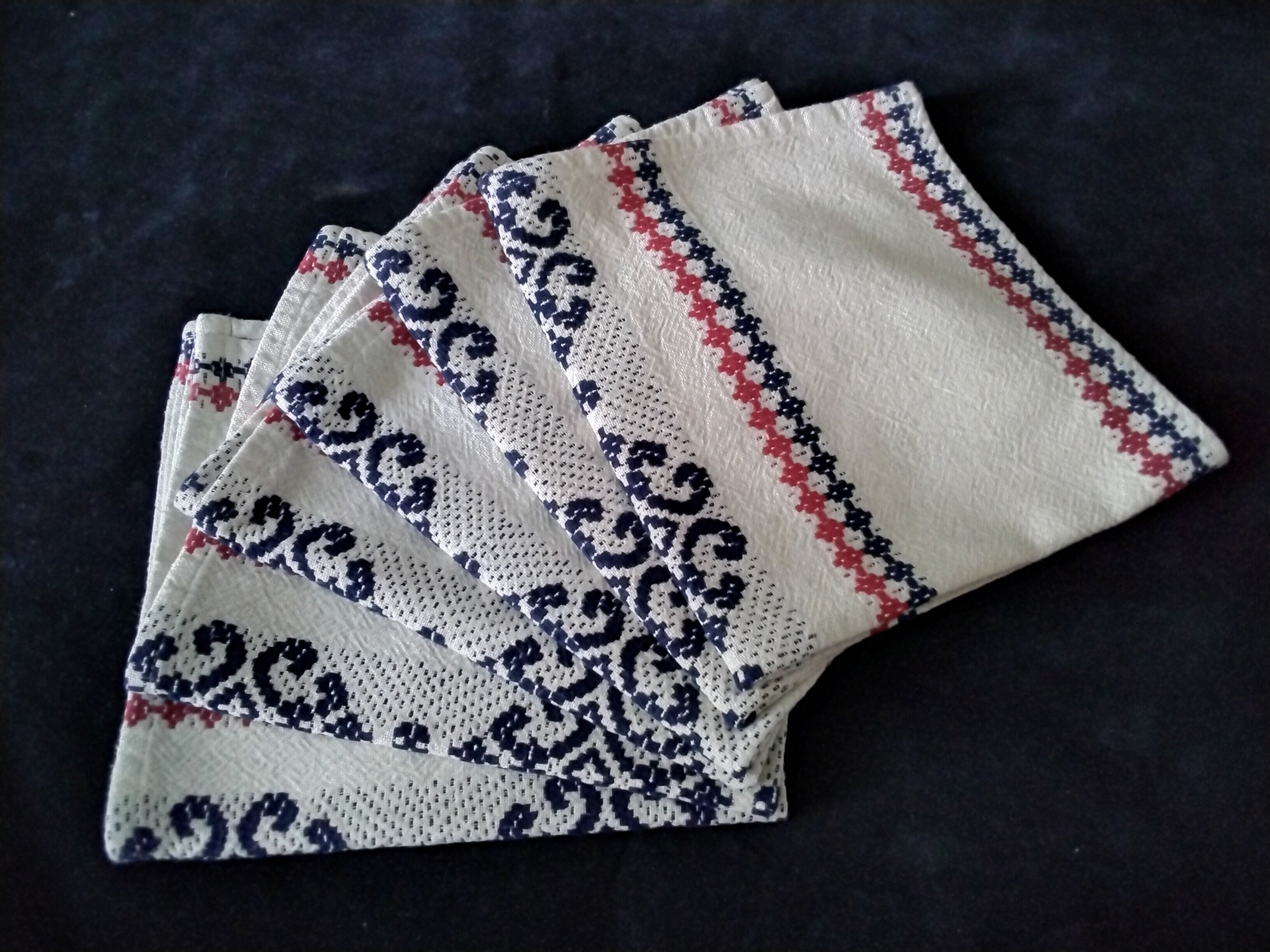 6 napkins basque linen